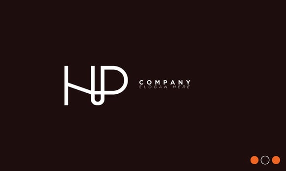 HP Alphabet letters Initials Monogram logo vector