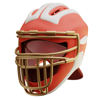 3d illustration Catcher's  Helmets png