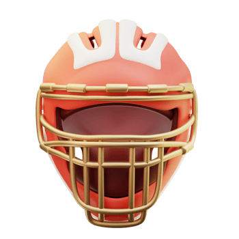 3d illustration Catcher's  Helmets png