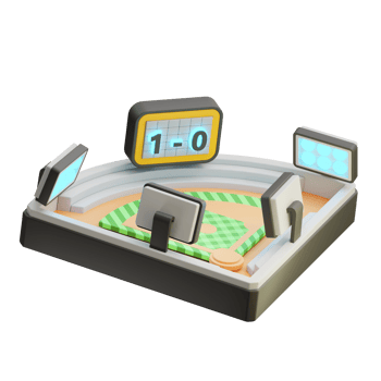 3d illustration of baseball field png