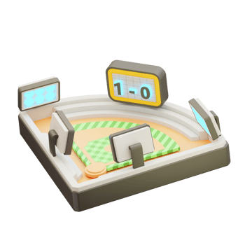 3d illustration of baseball field png