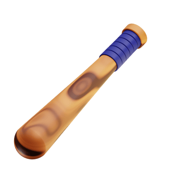 3d illustration of wooden baseball bat png