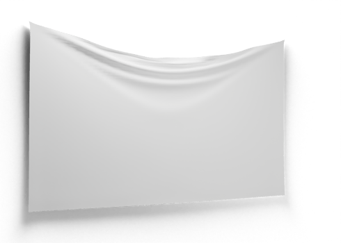 banner mockup hanging on the wall png
