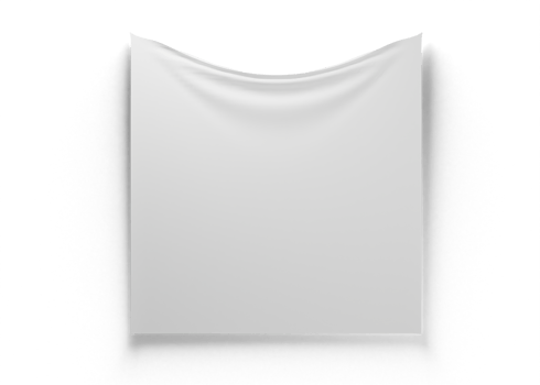 banner mockup hanging on the wall png