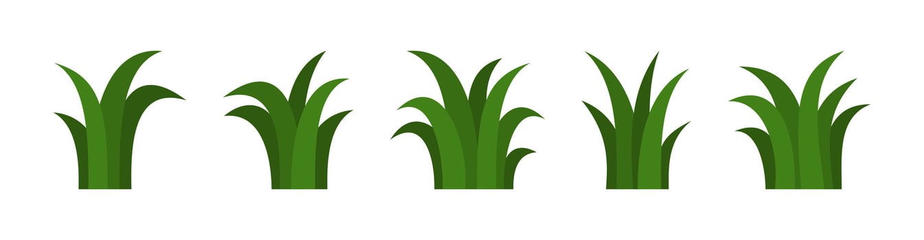 Grass clipart suitable for nature themed designs, eco friendly products, landscaping businesses, outdoor events, childrens illustrations, and educational materials. vector