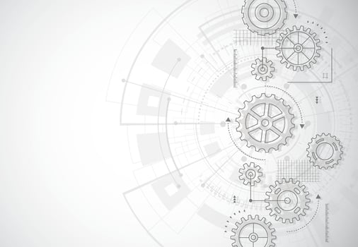 Abstract gear wheel mechanism background. Machine technology. Vector illustration
