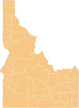 doodle freehand drawing of idaho state map. png