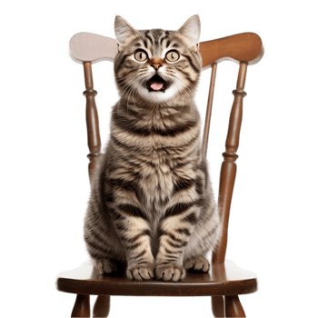 AI generated cat wearing halloween hat on transparent background png