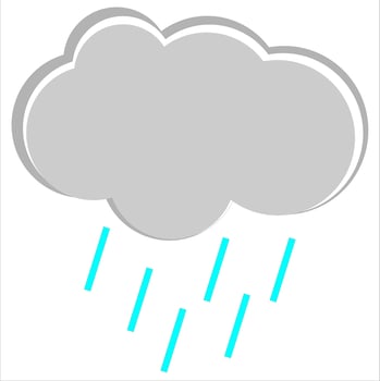dark clouds with rain vector