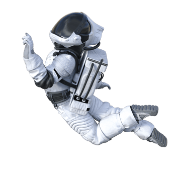 Astronaut on transparent background, 3d render png