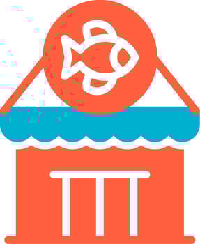 Fishing Gear Shop Creative Icon Design vector