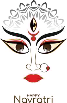 happy navratri religious indian festival vector