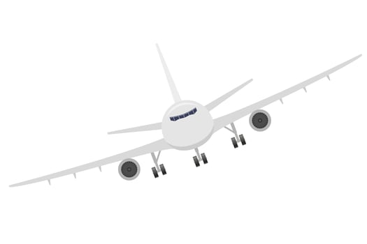 passenger airplane stock vector illustration isolated on white background