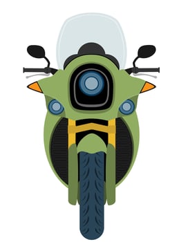 motorbike modern fast sports motorcycle vector illustration isolated on white background