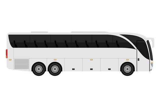 tour city bus stock vector illustration isolated on white background