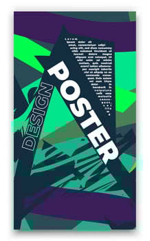a poster with the words,bestand a green and purple background vector