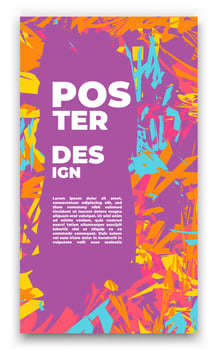 a poster with a colorful background and the word vector