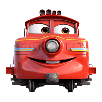 AI generated 3D Rendering of a Colorful Train on Transparent Background - Ai Generated png