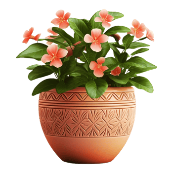 AI generated 3D Rendering of a Beautiful Flowers in a Pot on Transparent Background - Ai Generated png