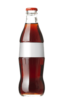 Cola glass bottle isolated on a transparent background. png file