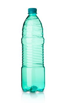 Plastic mineral water bottle isolated on transparent background. PNG file