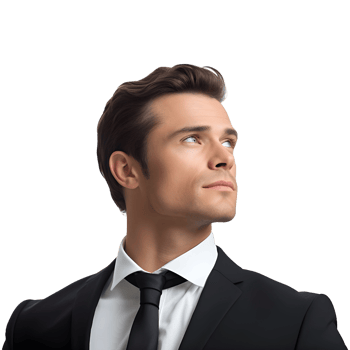 AI generated Young Businessman Standing on Transparent background - Ai Generated png