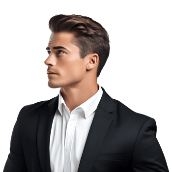 AI generated Young Businessman Standing on Transparent background - Ai Generated png