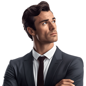 AI generated Young Businessman Standing on Transparent background - Ai Generated png