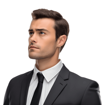 AI generated Young Businessman Standing on Transparent background - Ai Generated png