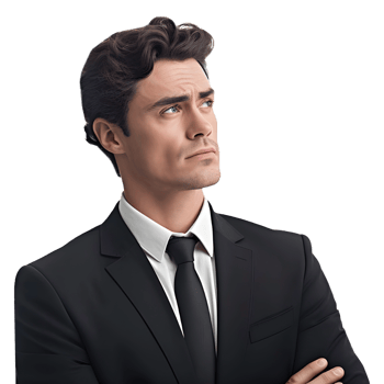 AI generated Young Businessman Standing on Transparent background - Ai Generated png