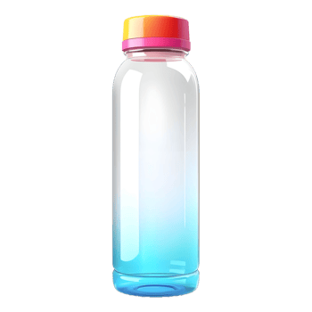 AI generated Colorful Water Bottle on Transparent background - Ai Generated png