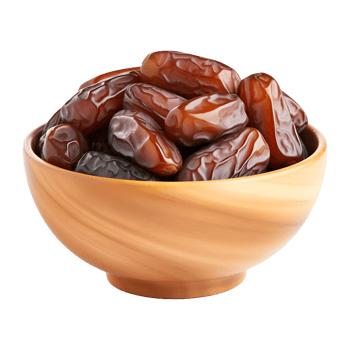AI generated Dates in a Bowl on Transparent background - Ai Generated png