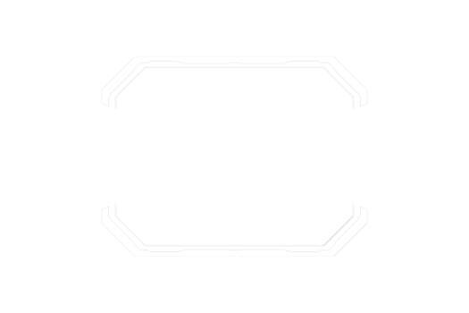 White futuristic square frame in neon glow png