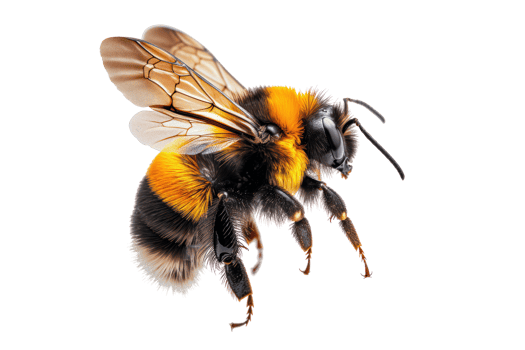 AI generated Bee on transparent background png