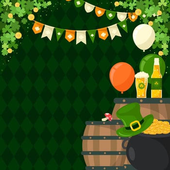 saint patrick day background for poster, banner, sales, flyer vector