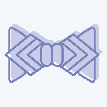 Icon Bow tie. related to Hipster symbol. two tone style. simple design editable. simple illustration vector
