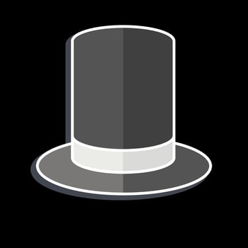 Icon Top Hat. related to Magic symbol. glossy style. simple design editable. simple illustration vector
