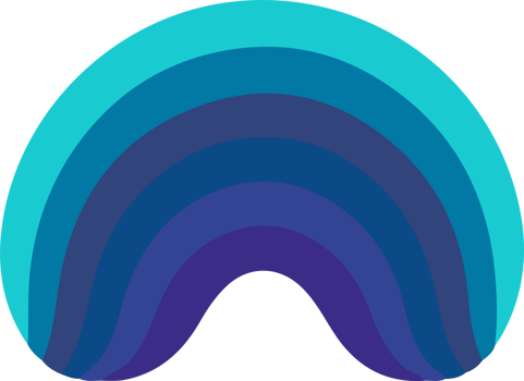 AI generated rainbow design illustration isolated on transparent background png