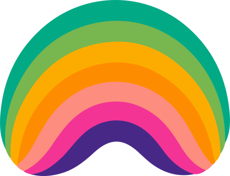 AI generated rainbow design illustration isolated on transparent background png