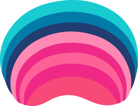 AI generated rainbow design illustration isolated on transparent background png
