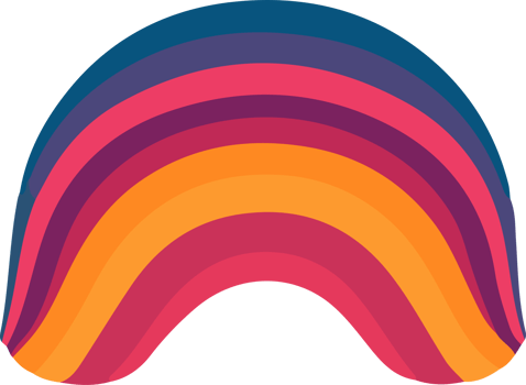 AI generated rainbow design illustration isolated on transparent background png