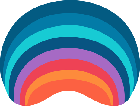 AI generated rainbow design illustration isolated on transparent background png