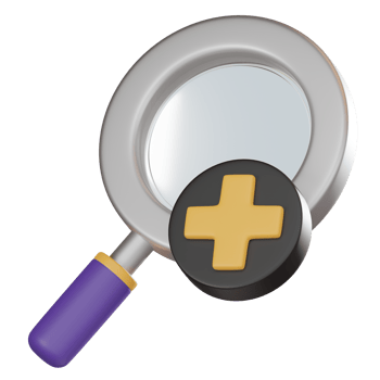 Zoom In Tool 3D Icon for Graphic Design and Technology Concepts. 3D render png