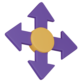 3D Icon of Move Tool for Graphic Design. 3D render png