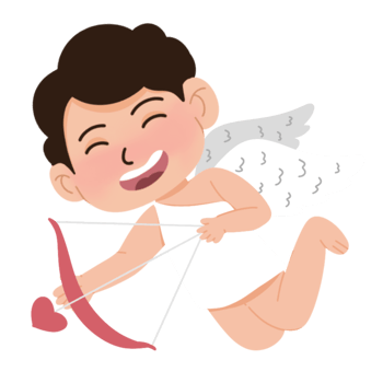 Cute cupid with arrow png