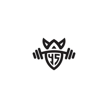 YS line fitness initial concept with high quality logo design vector