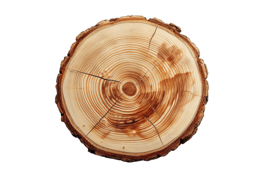 AI generated a tree stump on a transparent  background png