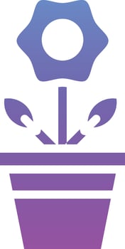 Large Flower Pot Vector Icon