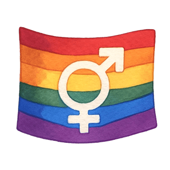 AI generated Pride gender  flag watercolor clipart. Ai Generate png