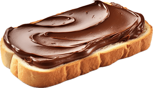 AI generated chocolate spread on toast png